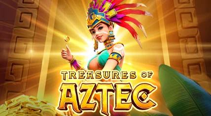 ภาพหน้าปกเกมสล็อต Treasures of Aztec จาก PG Slot